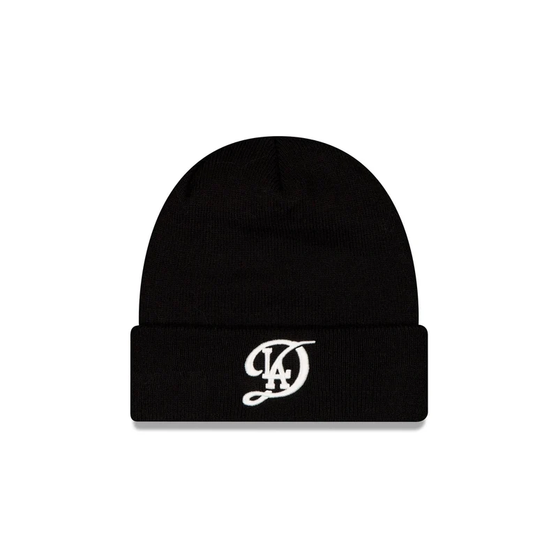 Los Angeles Dodgers City Connect Black Basic Cuff Knit Beanie Hat One Size