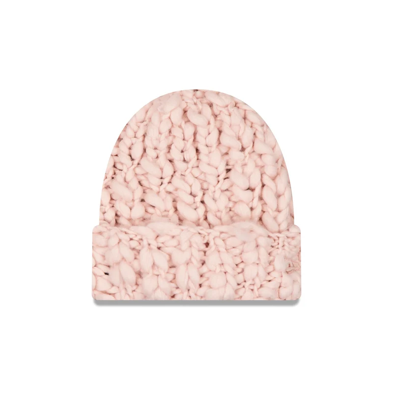 New Era Cap Chunky Pink Cuff Knit Beanie Hat One Size