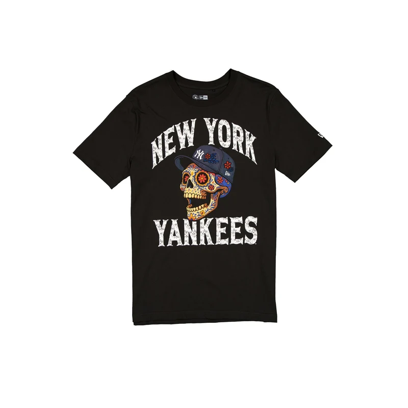 New York Yankees Day of the Dead Black T-Shirt L