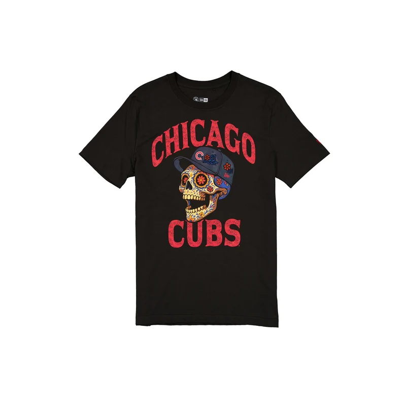 Chicago Cubs Day of the Dead Black T-Shirt XXL