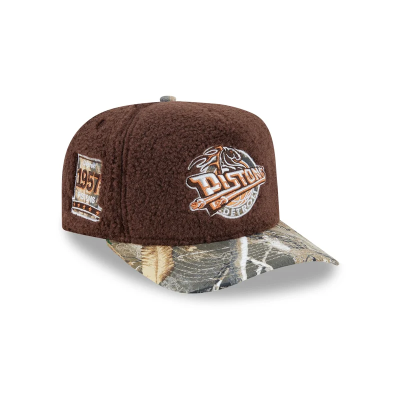 Just Caps Hardwood Classics Realtree Camo Detroit Pistons 59FIFTY A-Frame Fitted Hat 7 5/8