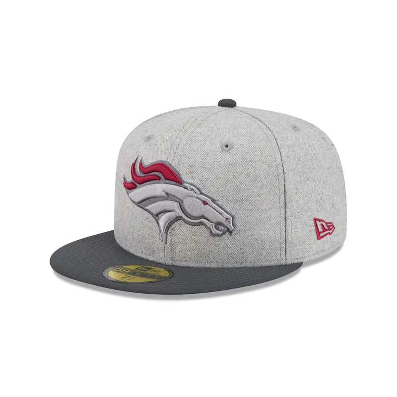 Denver Broncos Gray Herringbone 59FIFTY Fitted Hat 7 7/8