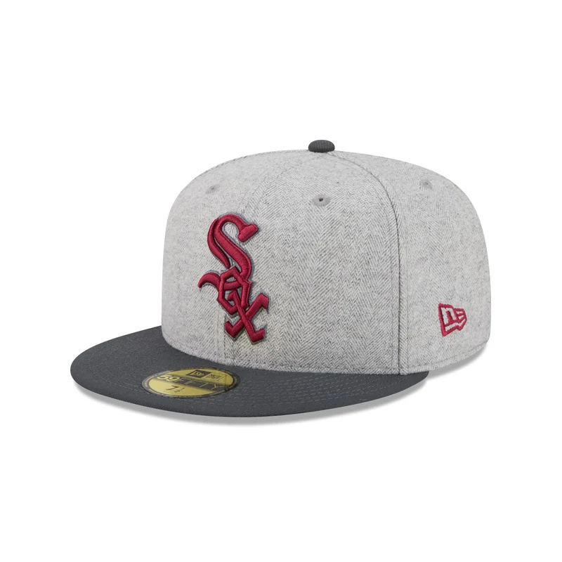 Chicago White Sox Gray Herringbone 59FIFTY Fitted Hat 7 3/8