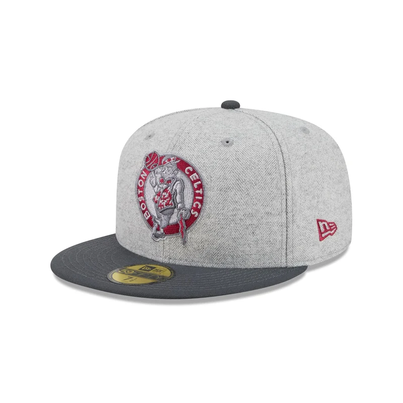 Boston Celtics Gray Herringbone 59FIFTY Fitted Hat 7