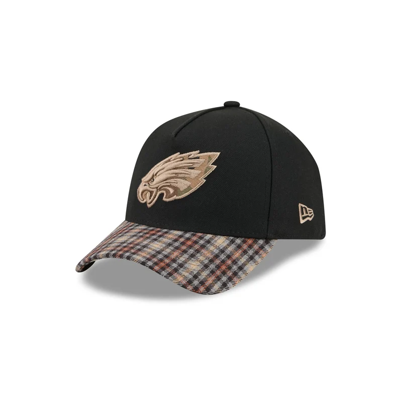 Philadelphia Eagles Fall Plaid Visor 59FORTY A-Frame Fitted Hat 7 5/8