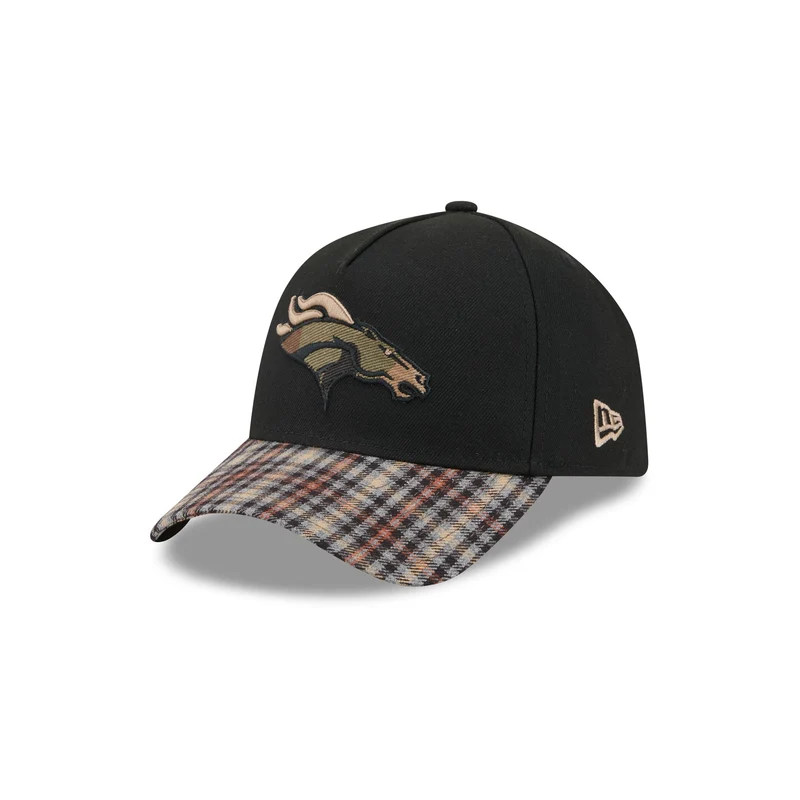 Denver Broncos Fall Plaid Visor 59FORTY A-Frame Fitted Hat 7 3/8
