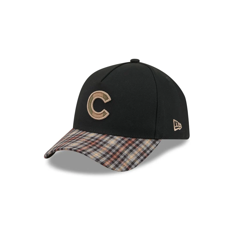 Chicago Cubs Fall Plaid Visor 59FORTY A-Frame Fitted Hat 7 3/4