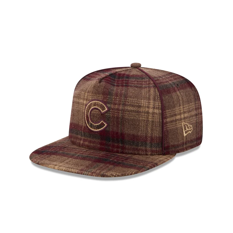 Chicago Cubs Fall Plaid 19TWENTY Snapback Hat One Size
