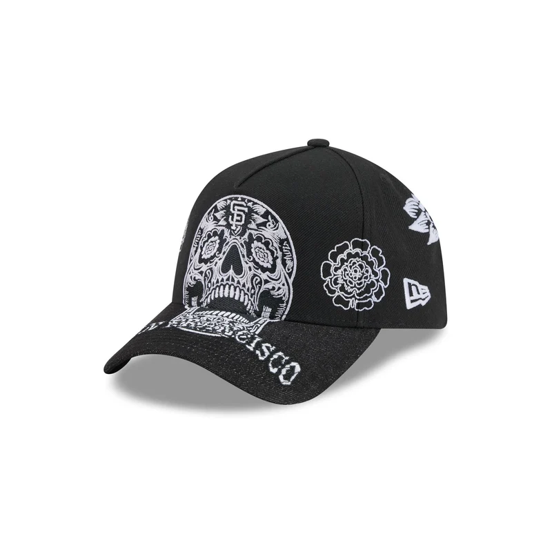 San Francisco Giants Day of the Dead Skull 9FORTY A-Frame Snapback Hat One Size