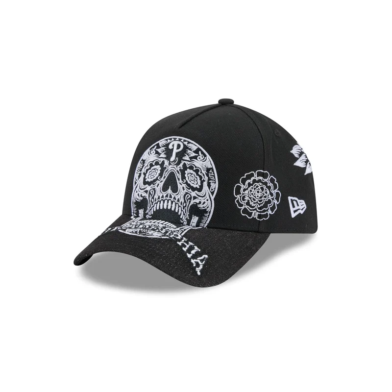 Philadelphia Phillies Day of the Dead Skull 9FORTY A-Frame Snapback Hat One Size