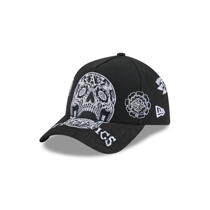 Athletics Day of the Dead Skull 9FORTY A-Frame Snapback Hat One Size