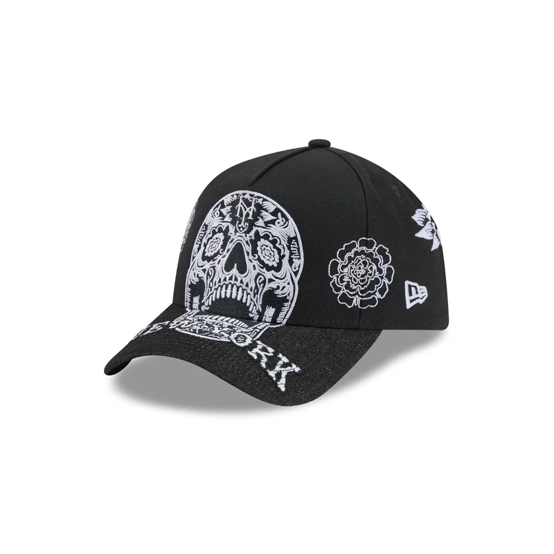 New York Mets Day of the Dead Skull 9FORTY A-Frame Snapback Hat One Size