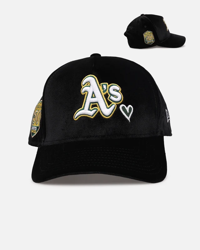 New Era Oakland Athletics 'Velvet Hearts' 9FORTY A-Frame Snapback Black ONE