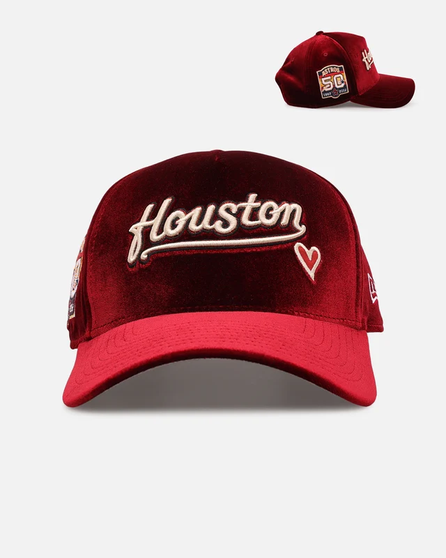New Era Houston Astros 'Velvet Hearts' 9FORTY A-Frame Snapback Red ONE