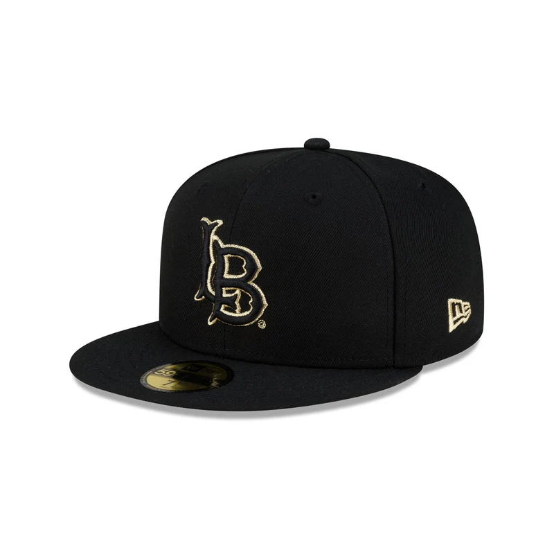Long Beach State 49ers Black & Gold 59FIFTY Fitted Hat 7 3/4