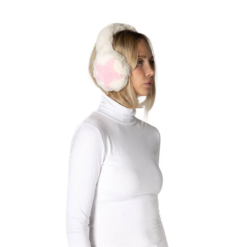 Lyla + Luxe Star Womens Earmuffs White Pink / One Size