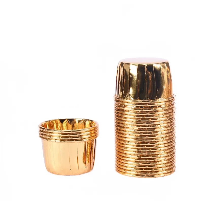 50pcs Coxa De Ouro E Prata Revestido Copo De Rolo, Rolo Grande