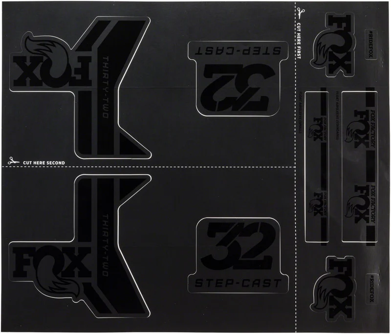 FOX Step Cast Decal Kit for 32 Step-Cast Forks Stealth
