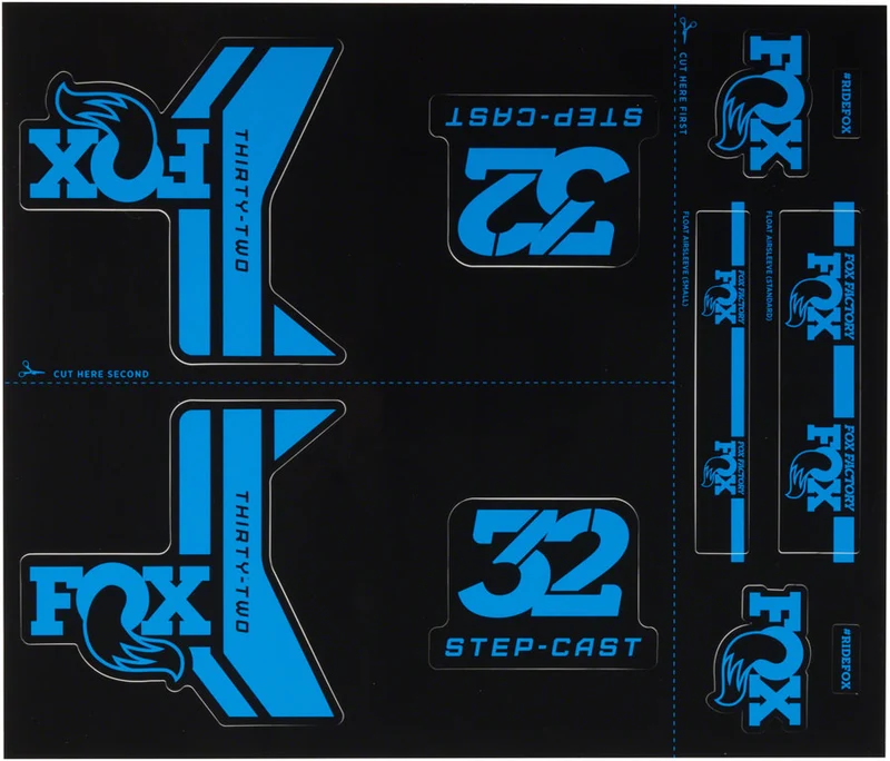 FOX Step Cast Decal Kit for 32 Step-Cast Forks Blue