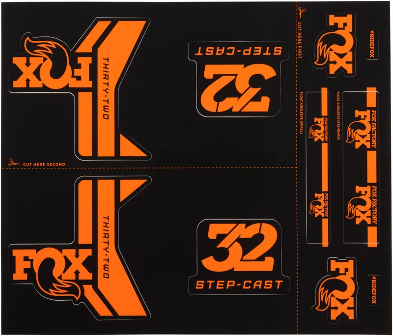 FOX Step Cast Decal Kit for 32 Step-Cast Forks Orange