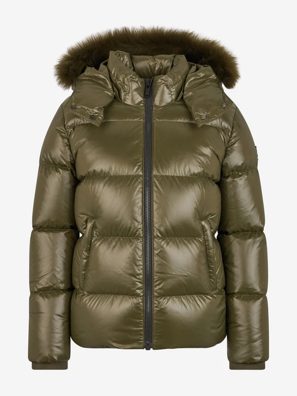 Moose Knuckles Kids Kings Down Padded Puffer Jacket in Green Green / L (12 - 14 Yrs)