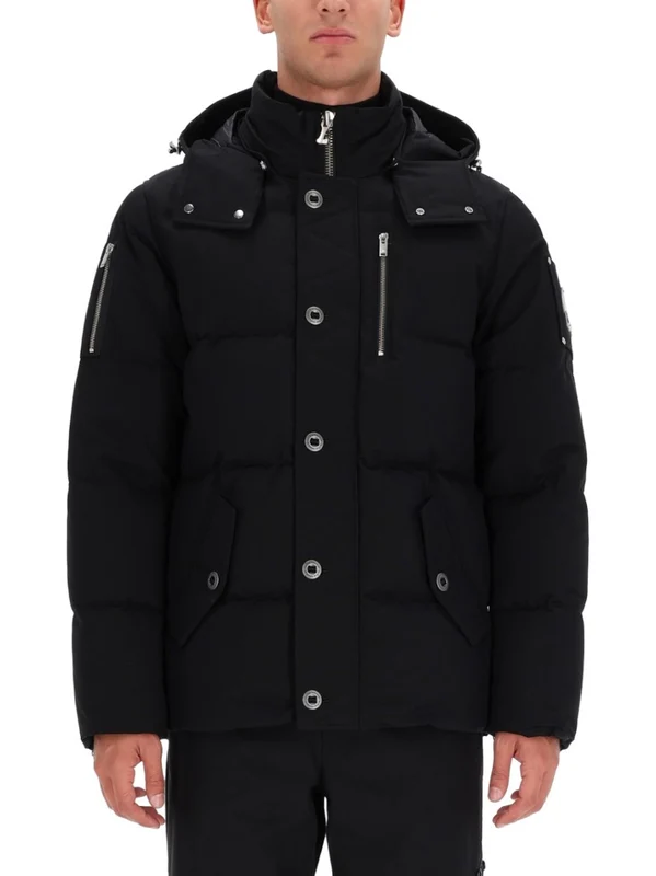 Moose Knuckles Black Original 3Q Neoshear Hooded Cotton-Blend Jacket standard XXL