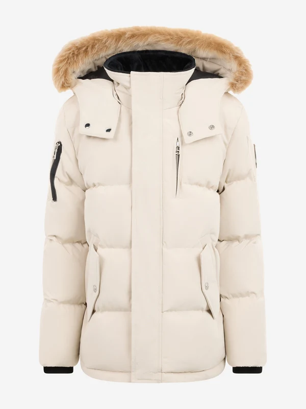 Moose Knuckles Kids 3Q Down Padded Puffer Jacket in Ivory Ivory / XS (6 Yrs)