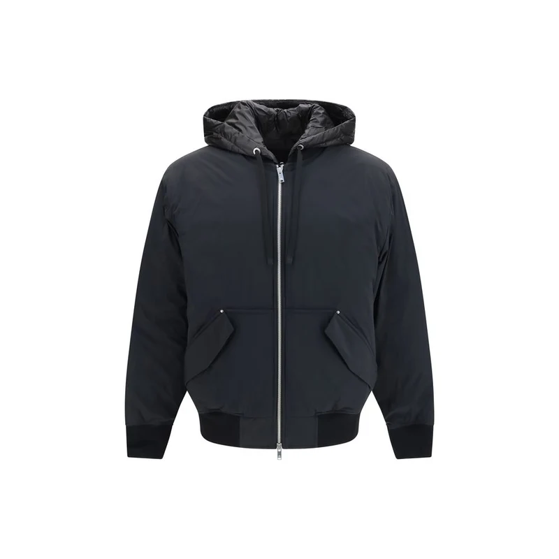 Moose Knuckles Black Nylon Full-Length Jacket S
