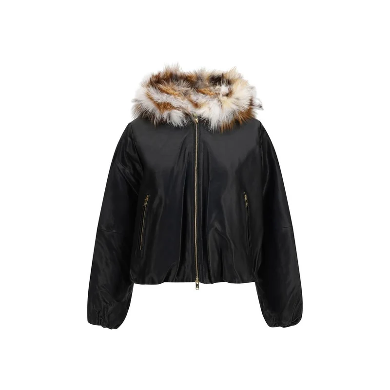 Moose Knuckles Black Lambskin Leather Jacket S