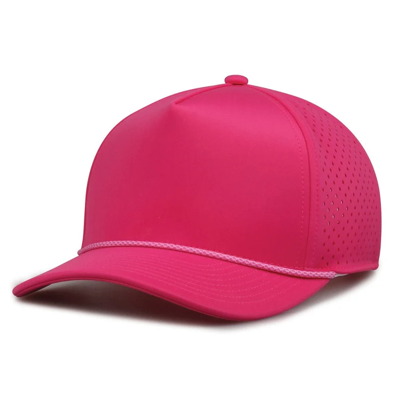 The Game GB505R NeoCool 5 Panel Snapback with Rope Cap - Hot Pink Pink-Hot / 6 7/8" - 7 5/8"