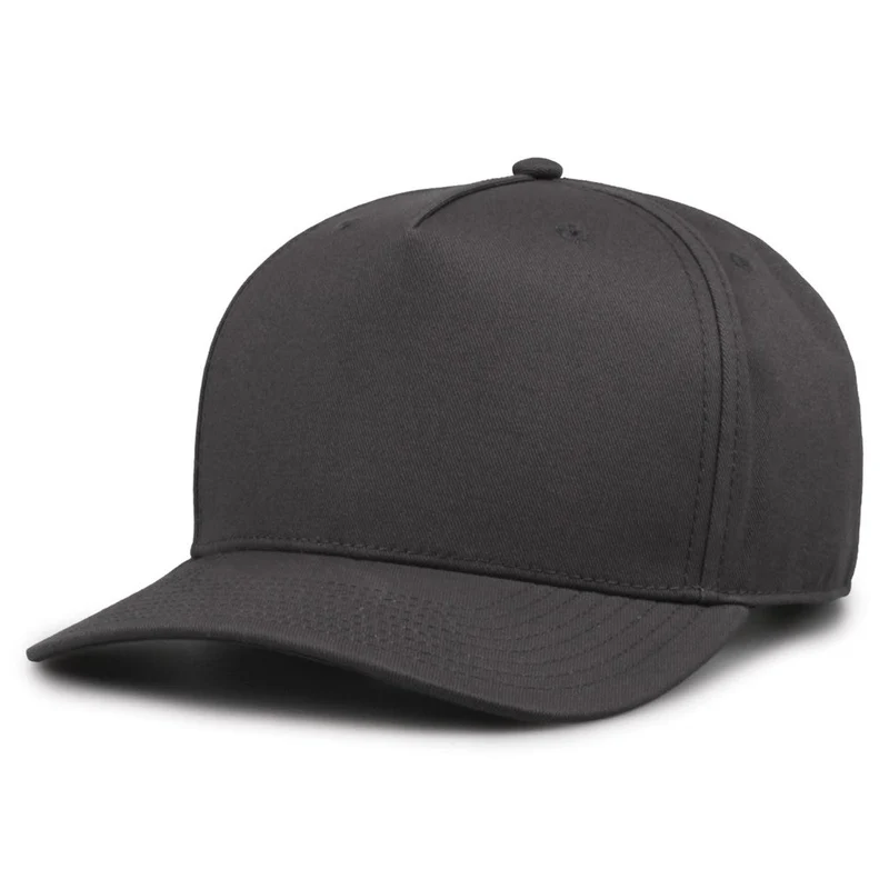 The Game GB525 5 Panel Twill Cap - Charcoal Gray-Dark / 6 7/8" - 7 5/8"