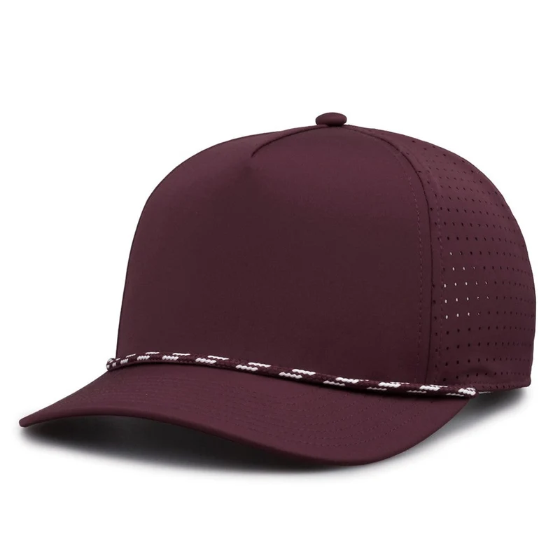 The Game GB530 5 Panel Perforated GameChanger Cap - Dark Maroon Red-Maroon / 6 7/8" - 7 5/8"