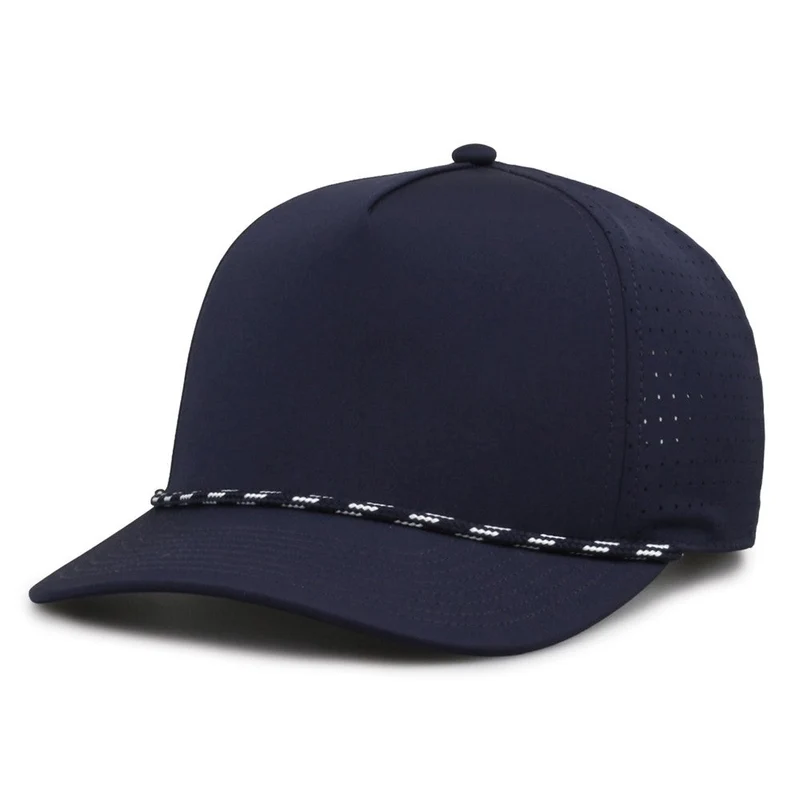 The Game GB530 5 Panel Perforated GameChanger Cap - Navy Blue-Navy / 6 7/8" - 7 5/8"