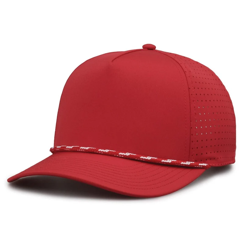 The Game GB530 5 Panel Perforated GameChanger Cap - Red Red / 6 7/8" - 7 5/8"