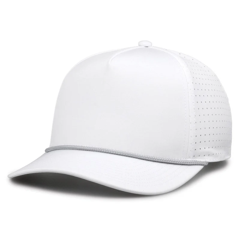 The Game GB530 5 Panel Perforated GameChanger Cap - White White / 6 7/8" - 7 5/8"