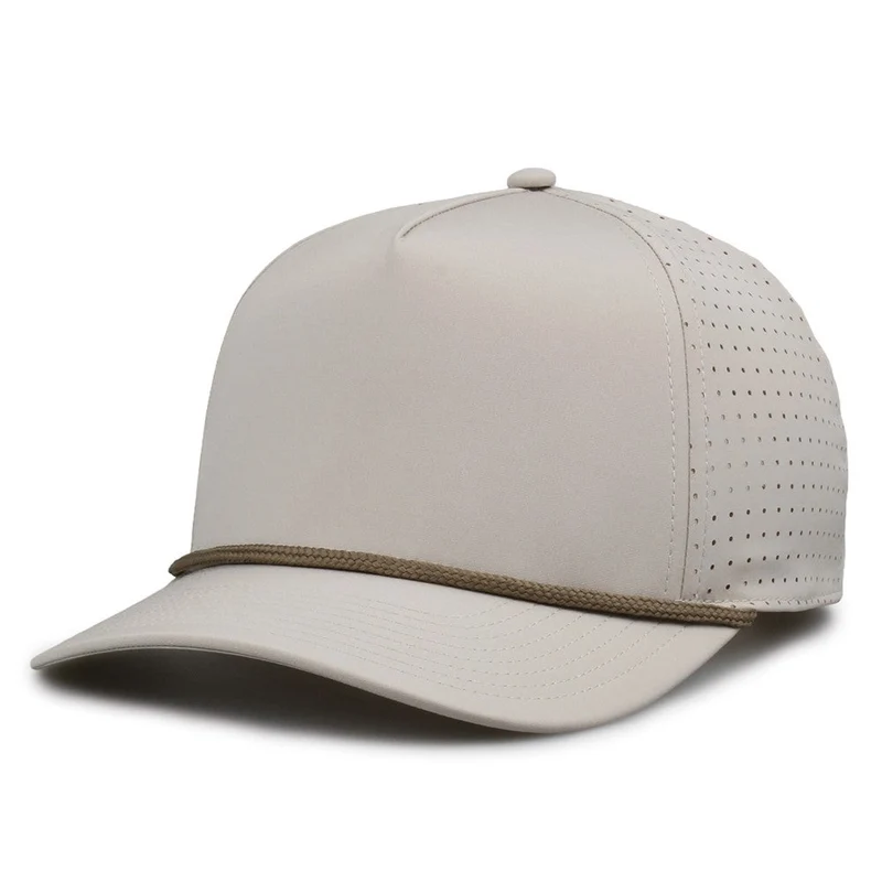 The Game GB530 5 Panel Perforated GameChanger Cap - Stone Gray-Light / 6 7/8" - 7 5/8"