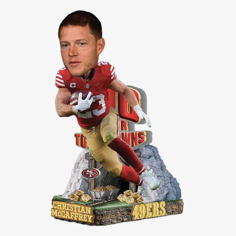 Christian McCaffrey San Francisco 49ers 100 Career Touchdowns Bobblehead