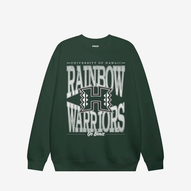Hawaii Rainbow Warriors Diamond Dynasty Crew Neck Sweatshirt 3XL