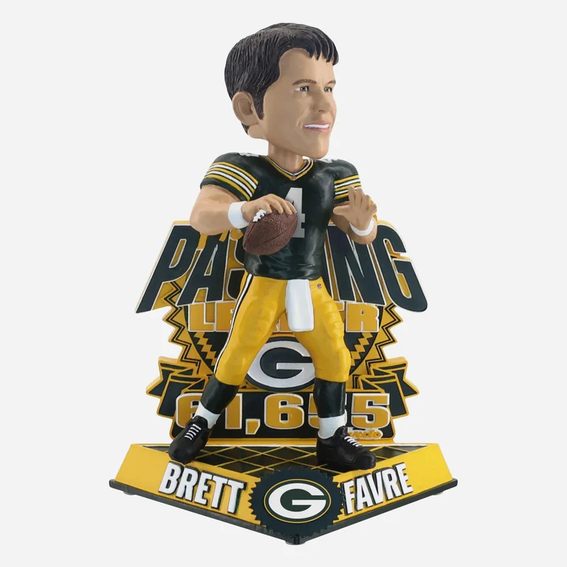 Brett Favre Green Bay Packers All Time Franchise Leading Passer Bobblehead