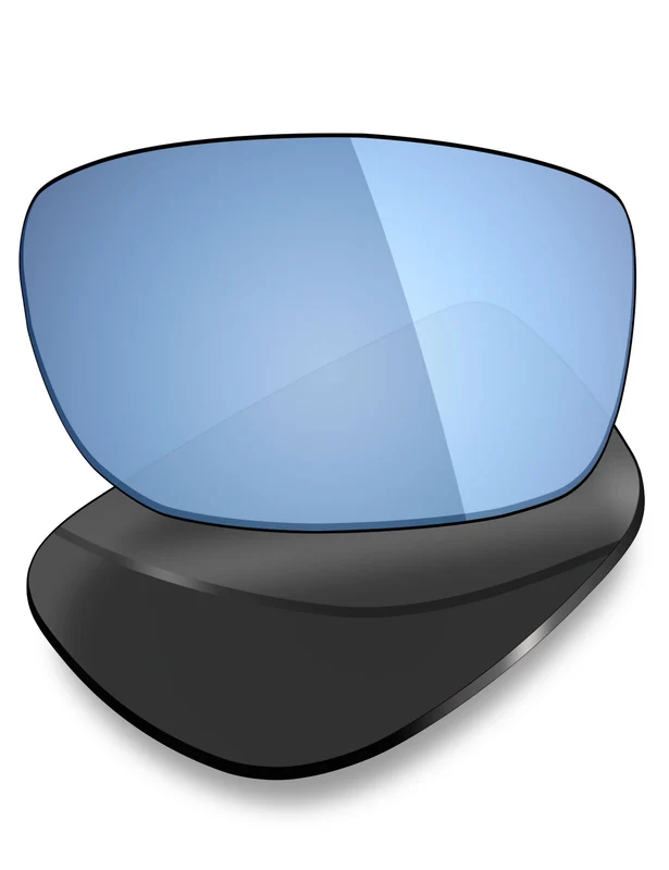 Custom Prescription Lenses for Oakley Racing Jacket Asian Fit 62mm Ice Blue Mirrored / Thin