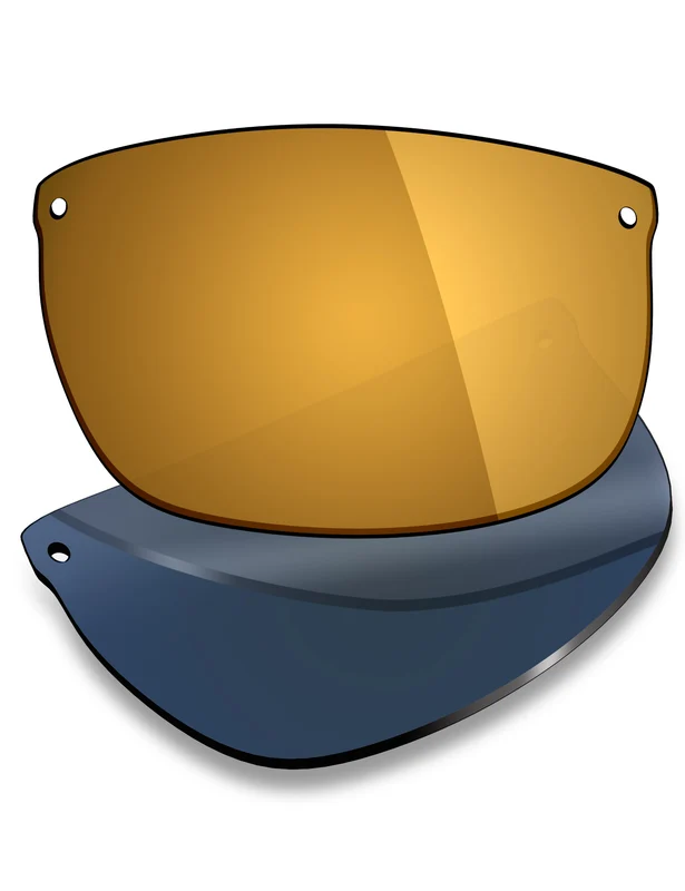 Custom Prescription Lenses for Oakley Carbon Blade OO9174 66mm 24K Gold Mirrored / Polarized