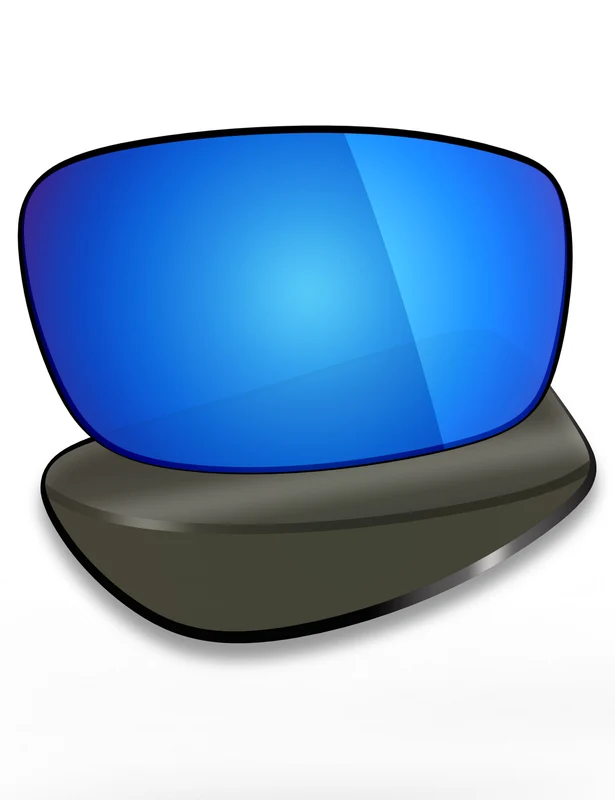 Custom Prescription Lenses for Oakley Square Wire New 2006 OO4075 Deep Blue Mirrored / Standard