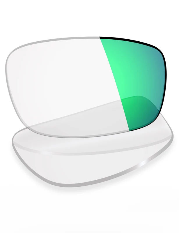 Custom Prescription Lenses for Oakley Square Wire New 2006 OO4075 Trivex® Green Mirrored Photochromic / Trivex®