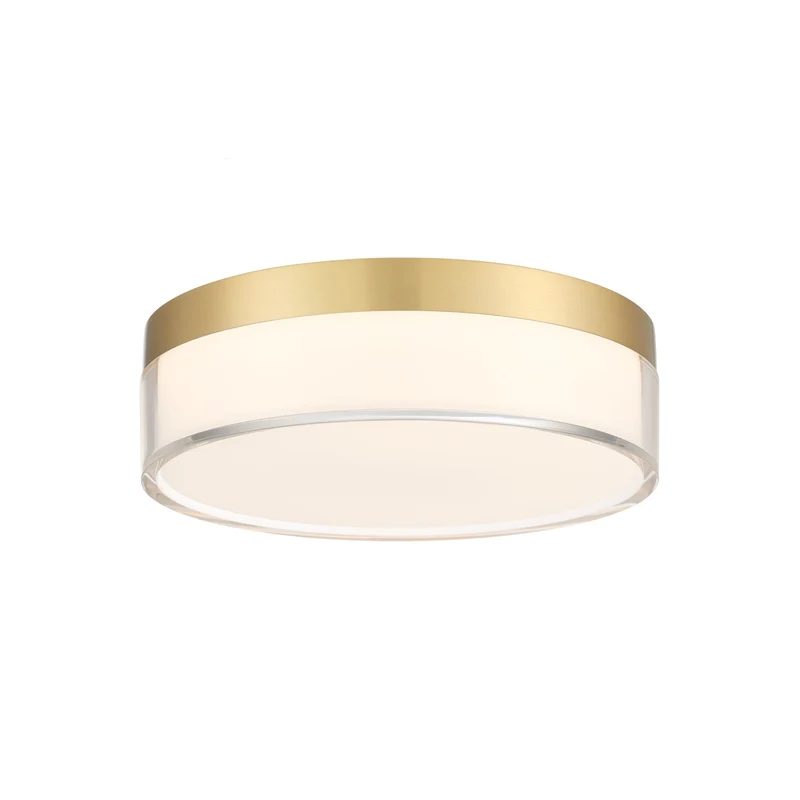 Clarion 5CCT LED Acrylic Ceiling Light Brass / 7"