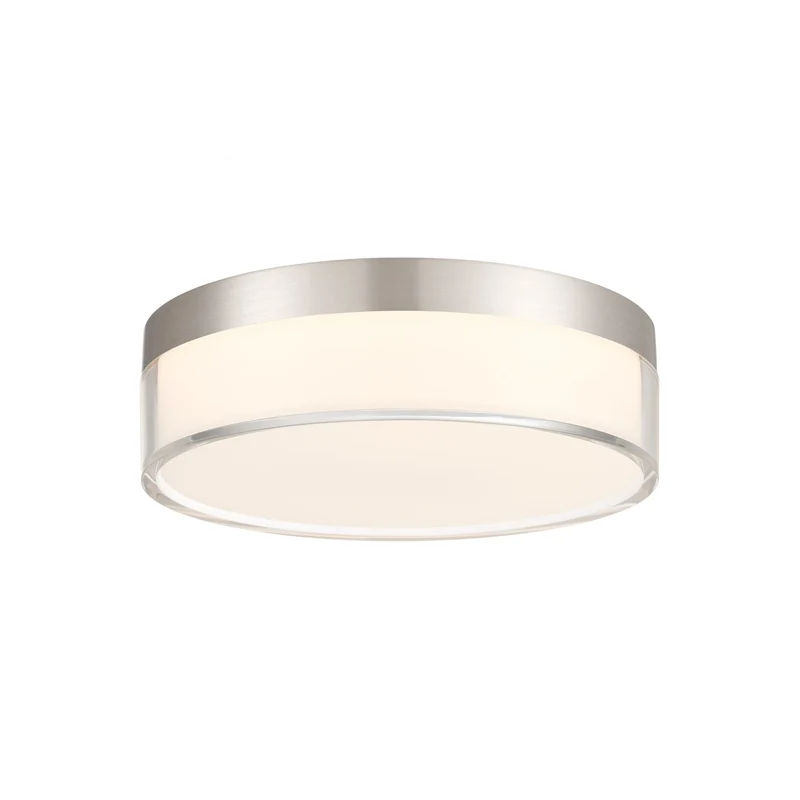 Clarion 5CCT LED Acrylic Ceiling Light Satin Nickel / 7"