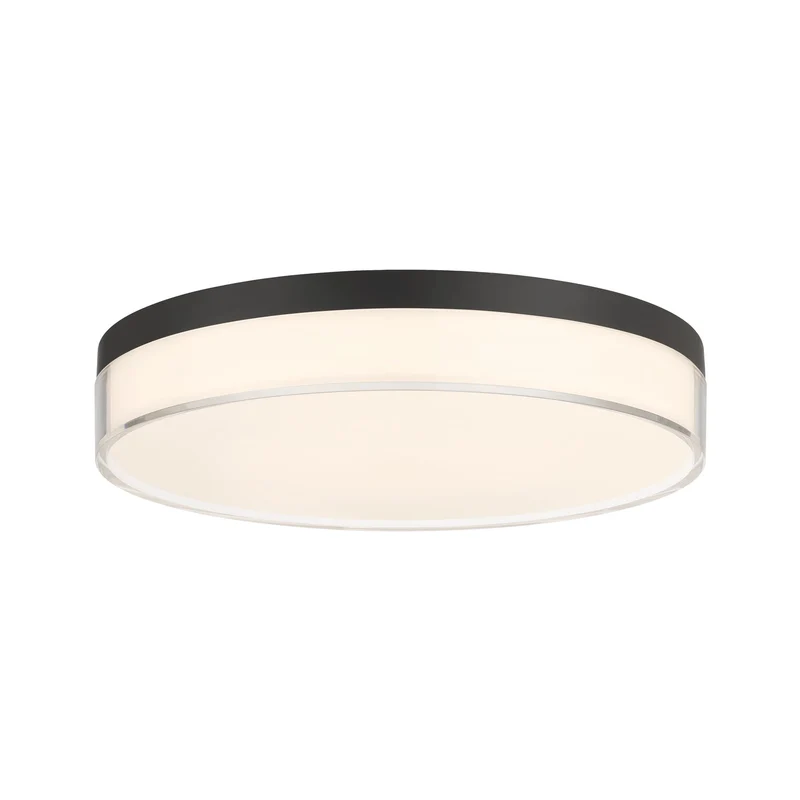 Clarion 5CCT LED Acrylic Ceiling Light Black / 11"