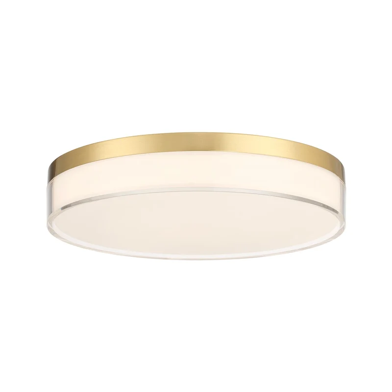 Clarion 5CCT LED Acrylic Ceiling Light Brass / 11"