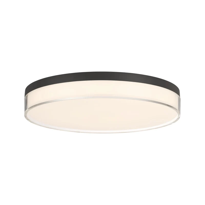 Clarion 5CCT LED Acrylic Ceiling Light Black / 13"
