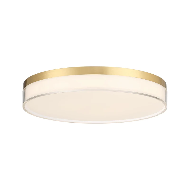 Clarion 5CCT LED Acrylic Ceiling Light Brass / 13"