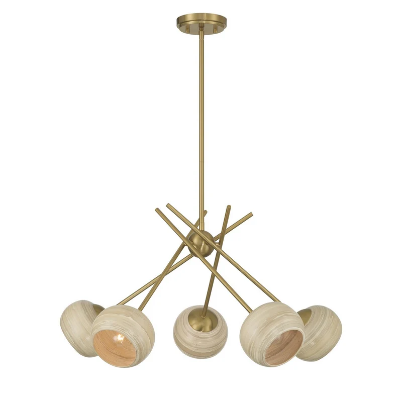 Jasper Chandelier Warm Brass